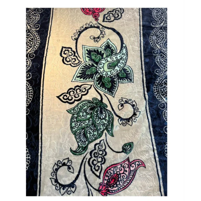 پتو 1 نفر گلبافت مدل گل برجسته 590 سایز 220x160 سانتی‌متر