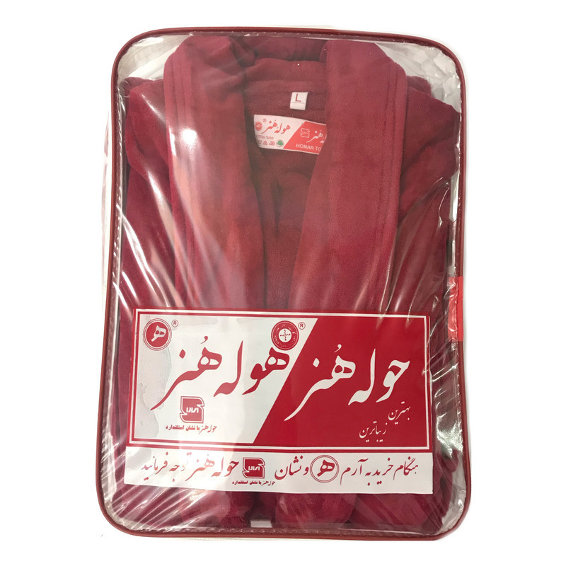 حوله پالتویی حوله هنر مدل تن پوش طرح ساده کد 02 سایز 125