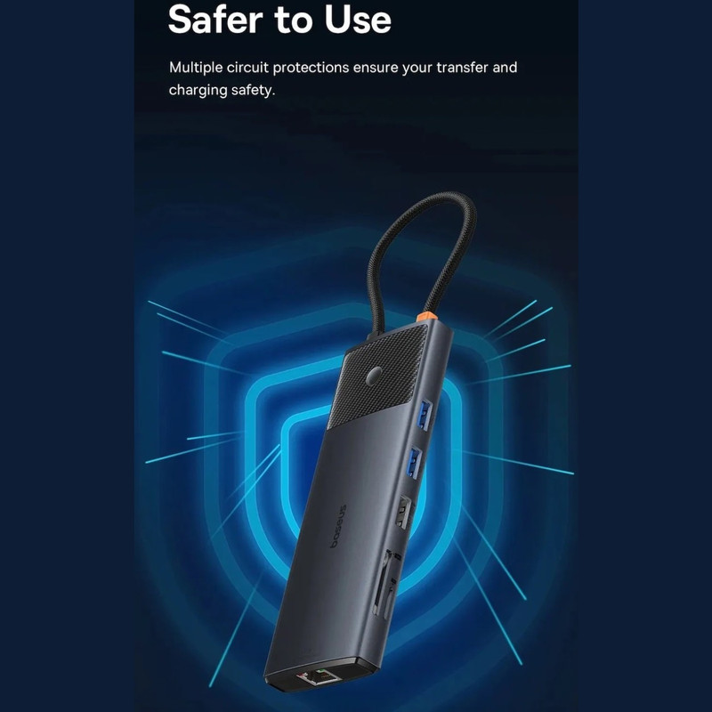 هاب 11 پورت USB-C بیسوس مدل Metal Gleam Series II