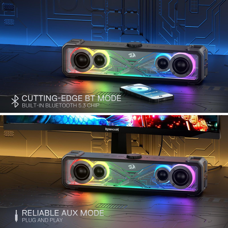 اسپیکر بلوتوثی ردراگون مدل SURGE GS817 RGB