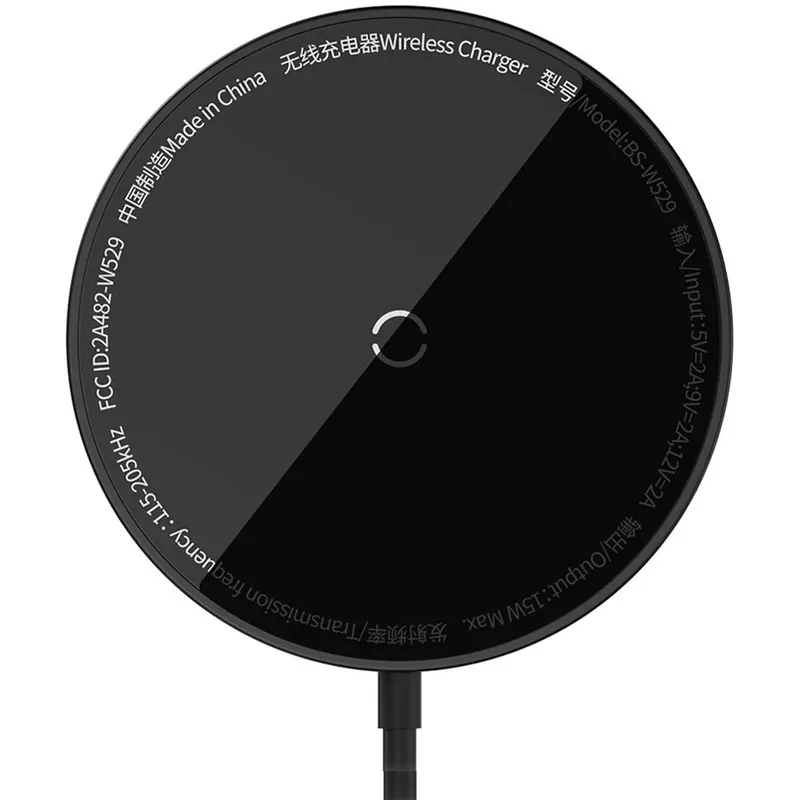 شارژر بی‌سیم 15 وات بیسوس مدل BS-W529