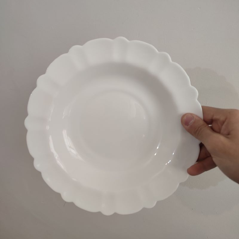 بشقاب خورش خوری مدل ساده طرح کنگره بسته 6 عددی