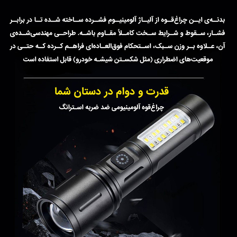 چراغ قوه دستی استرانگ مدل 603 با نور مهتابی