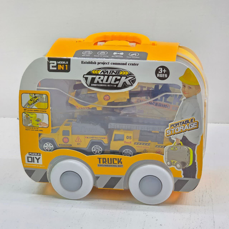 کیت ماشین بازی ناب سل مدل پارکینگ چمدانی راهسازی طرح Road construction machine