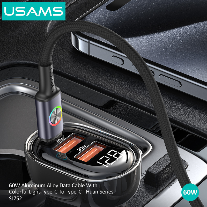 کابل USB-C یوسمز مدل SJ752-60W طول 1.2 متر