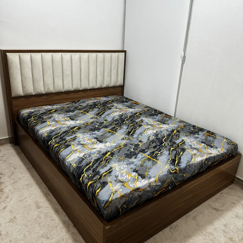 ملحفه ناتوسا مدل کشدار رعد دو نفره سایز 180x200 سانتی متر