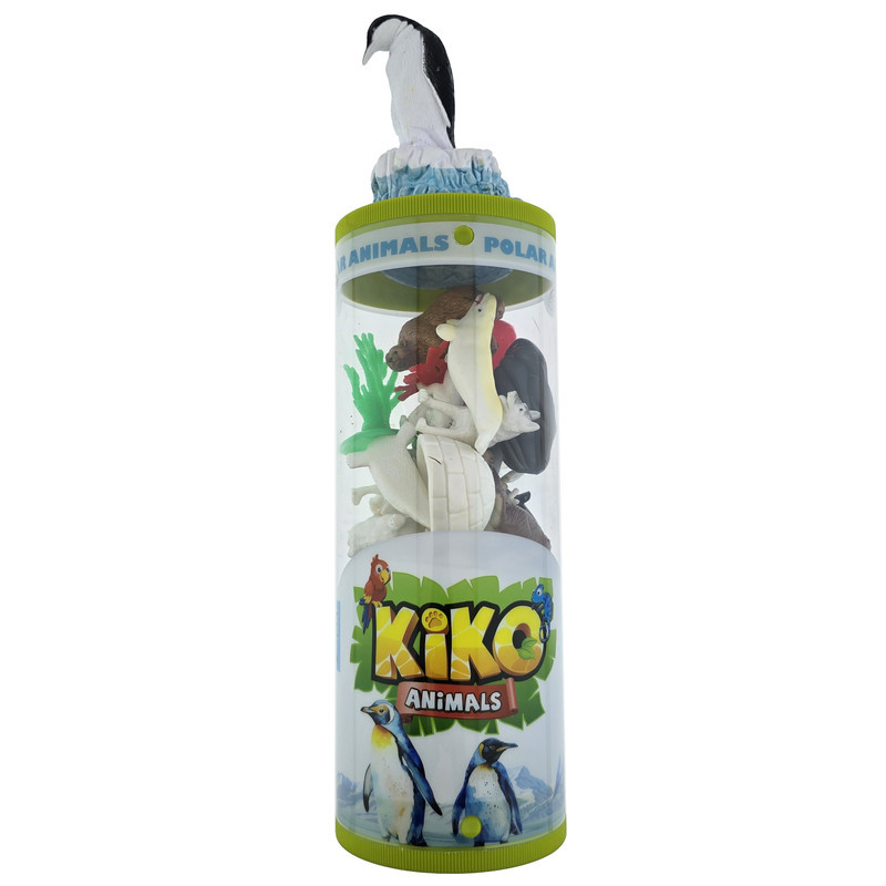 فیگور مدل حیوانات قطبی کد KIK-004 ارتفاع 5 سانتی‌متر مجموعه 15 عددی