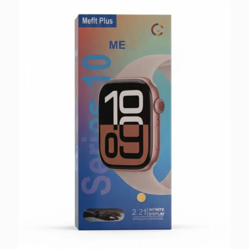 ساعت هوشمند 46 میلی متری مفیت پلاس مدل ME08 با 2 بند سیلیکونی