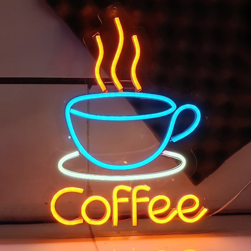 چراغ نئونی طرح coffee کد CO33X24