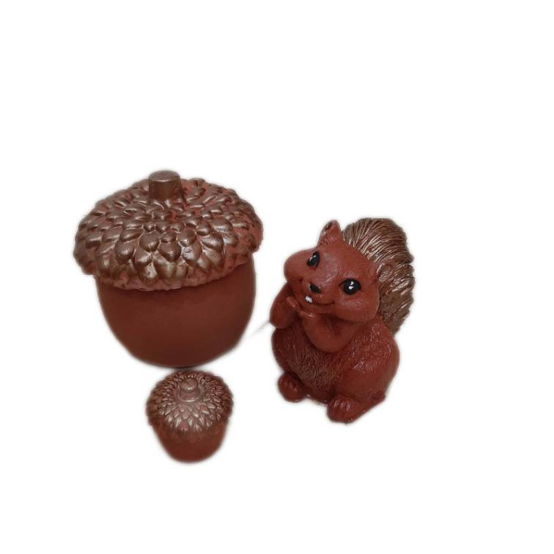 مجسمه مدل بلوط و سنجاب بسته 3 عددی