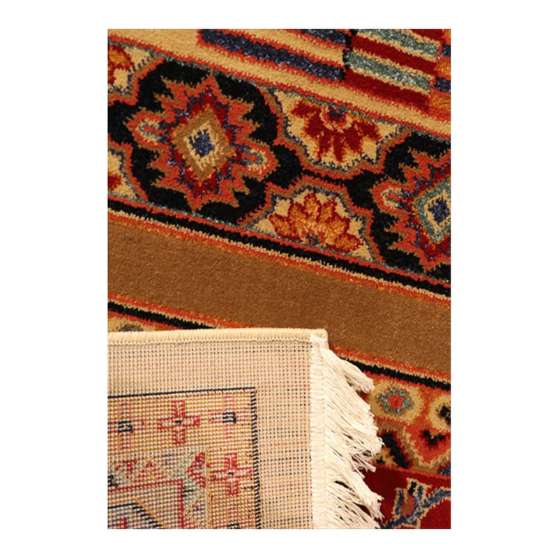 فرش ماشینی 320 شانه زمینه کرم حاشیه کرم مدل ستاره کویر یزد کلکسیون شاهسون SH-B001-5001