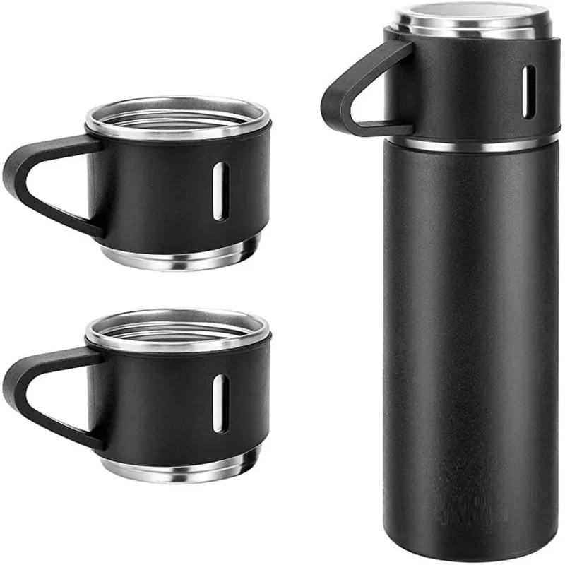 فلاسک مدل سه گنجایش 0.5 لیتر به همراه لیوان بسته 3 عددی
