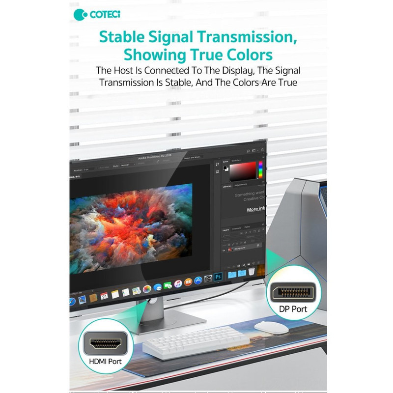 کابل Display Port به HDMI یوسمز مدل 87406 طول 3 متر