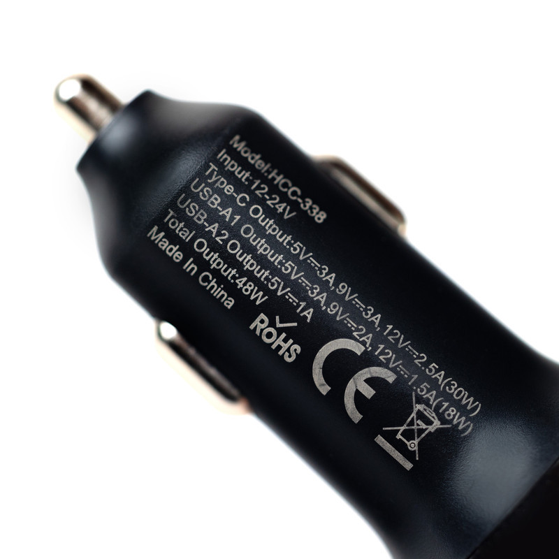 شارژر فندکی  48 وات سه پورت هیسکا مدل HCC-338