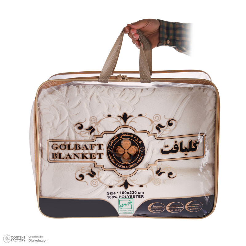 پتو 1 نفر گلبافت مدل 001 سایز 220x160x2 سانتی‌متر
