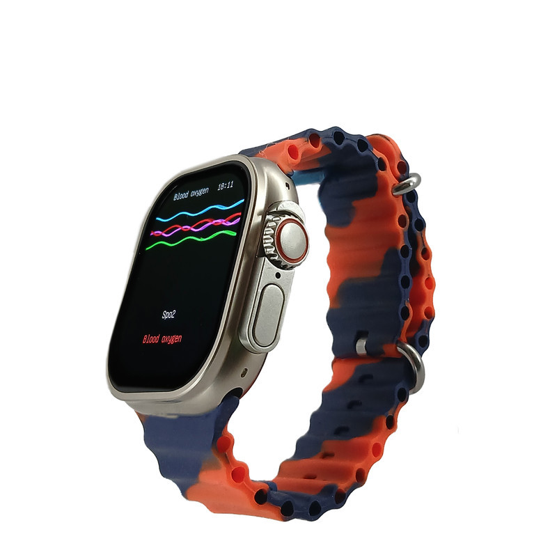 ساعت هوشمند مدل P9 Ultra2 pack با قابلیت کنترل موسیقی بند سیلیکونی به همراه هدفون