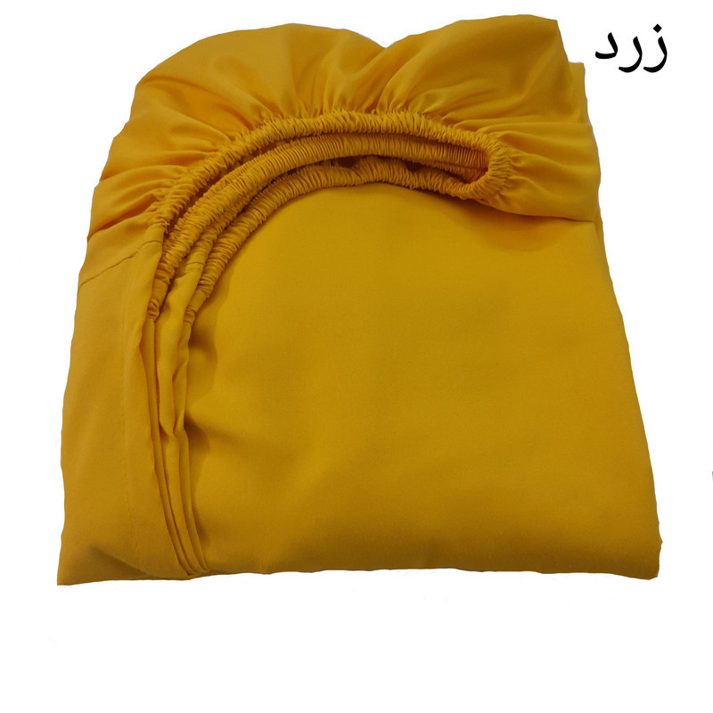 سرویس ملحفه مدل کشدار ni04077 طرح تکرنگ کد 120 یک نفره دو تکه