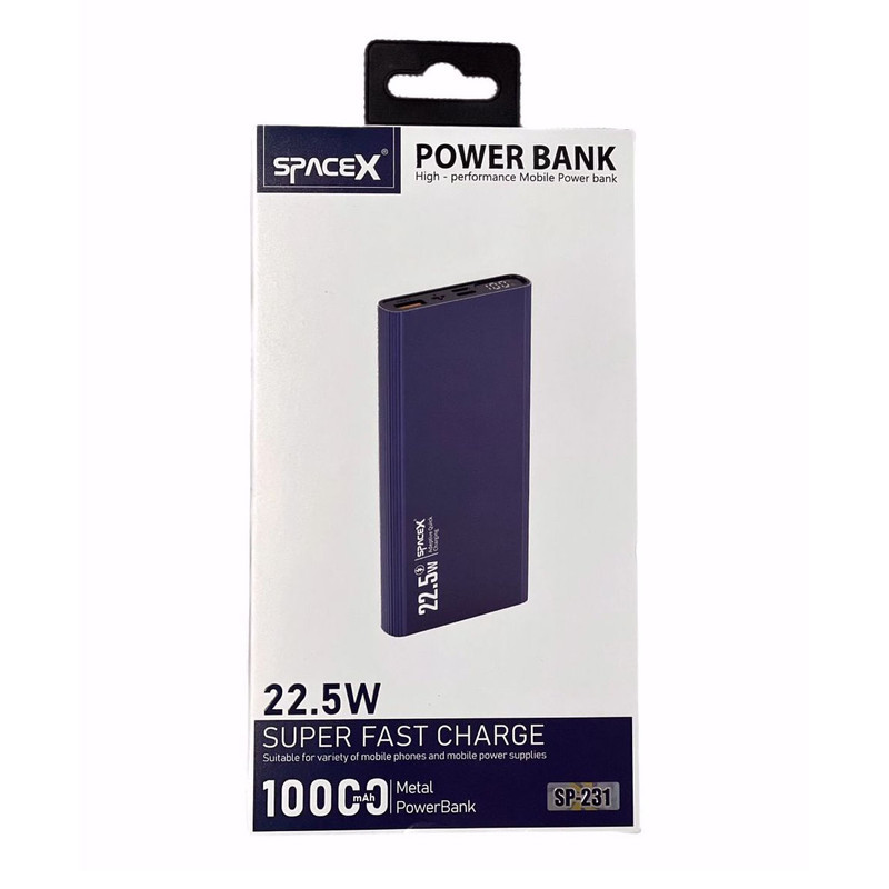 پاوربانک اسپیس ایکس مدل SP-231 ظرفیت 10000 میلی آمپر ساعت