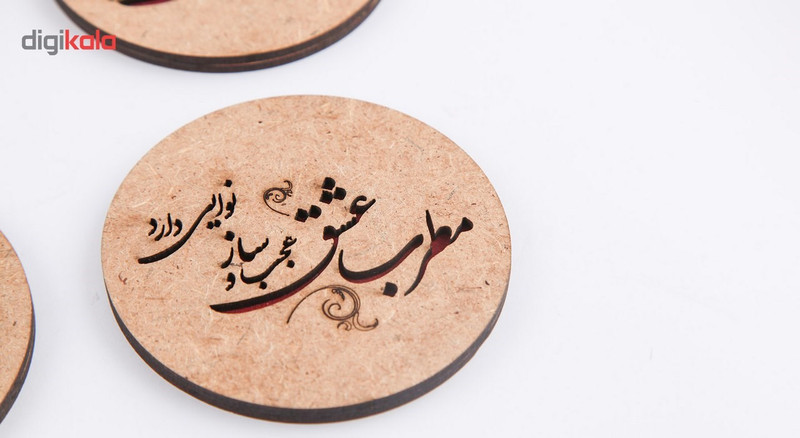 زیر لیوانی چوبی سکرو طرح اشعار حافظ کد 194013