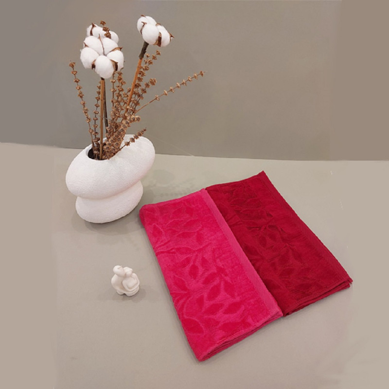 حوله دستی ارغوان مدل یاپراق سایز 80x40 سانتی متر