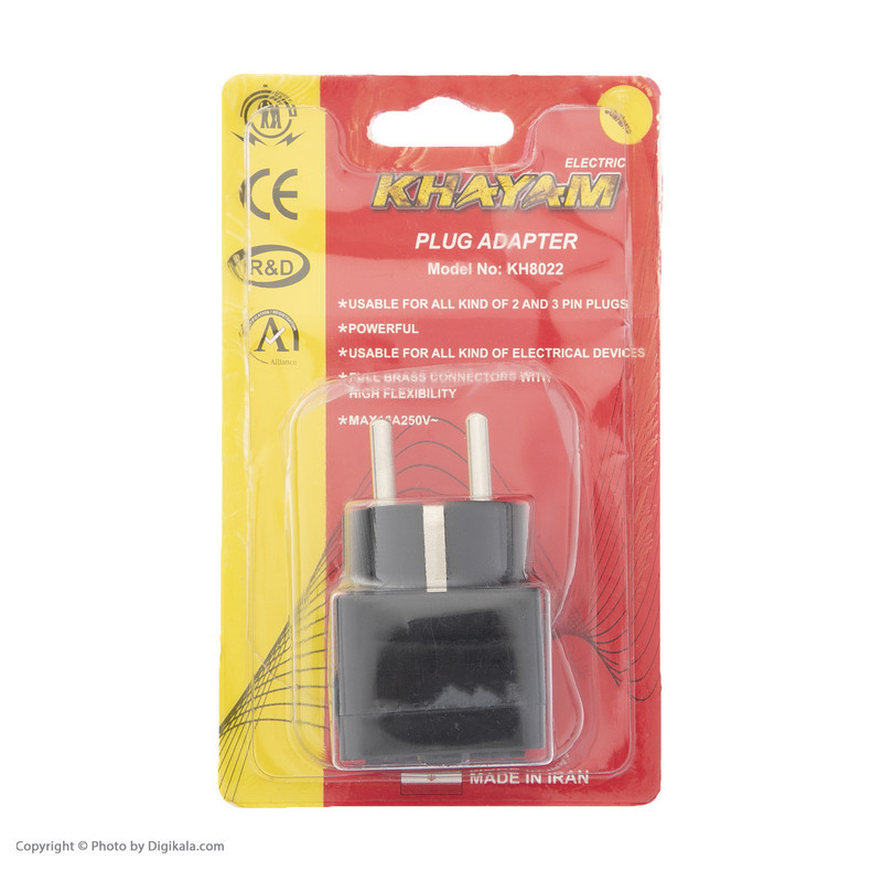 مبدل برق خیام الکتریک مدل KH8022 بسته 3 عددی