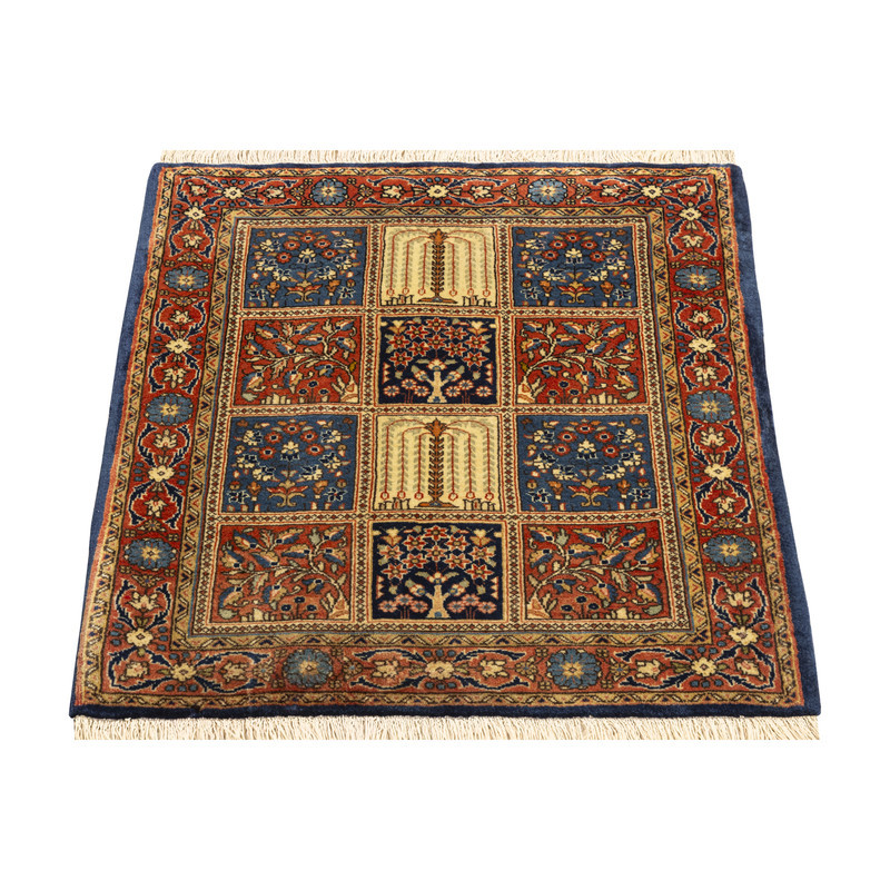 فرش دستبافت نیم متری طرح ساروق کد  46P10473 زمینه لاکی