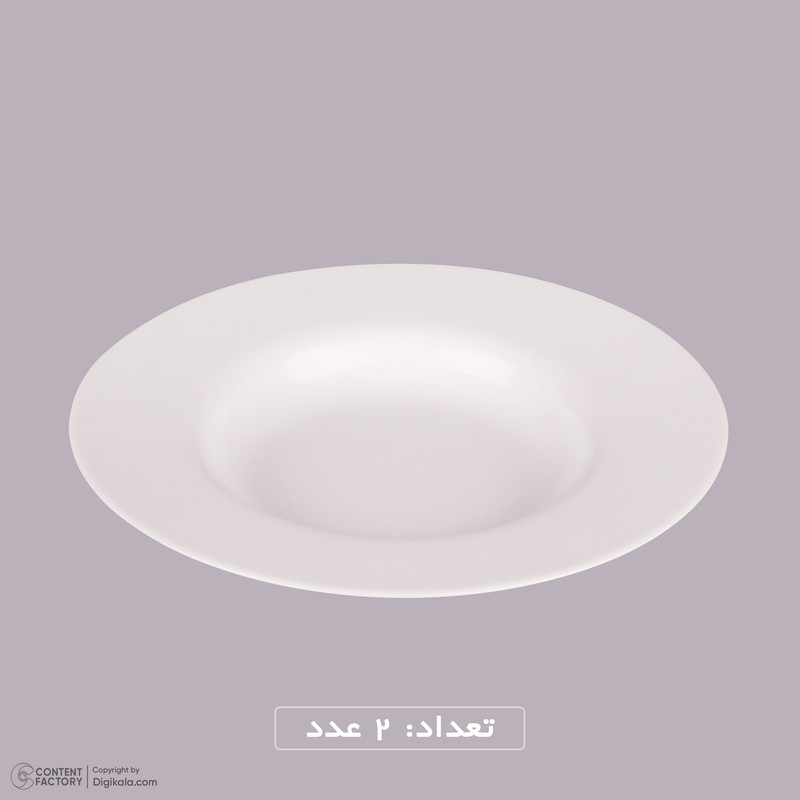 بشقاب طرح گرد مدل پاستا خوری کد 001 مجموعه دو عددی