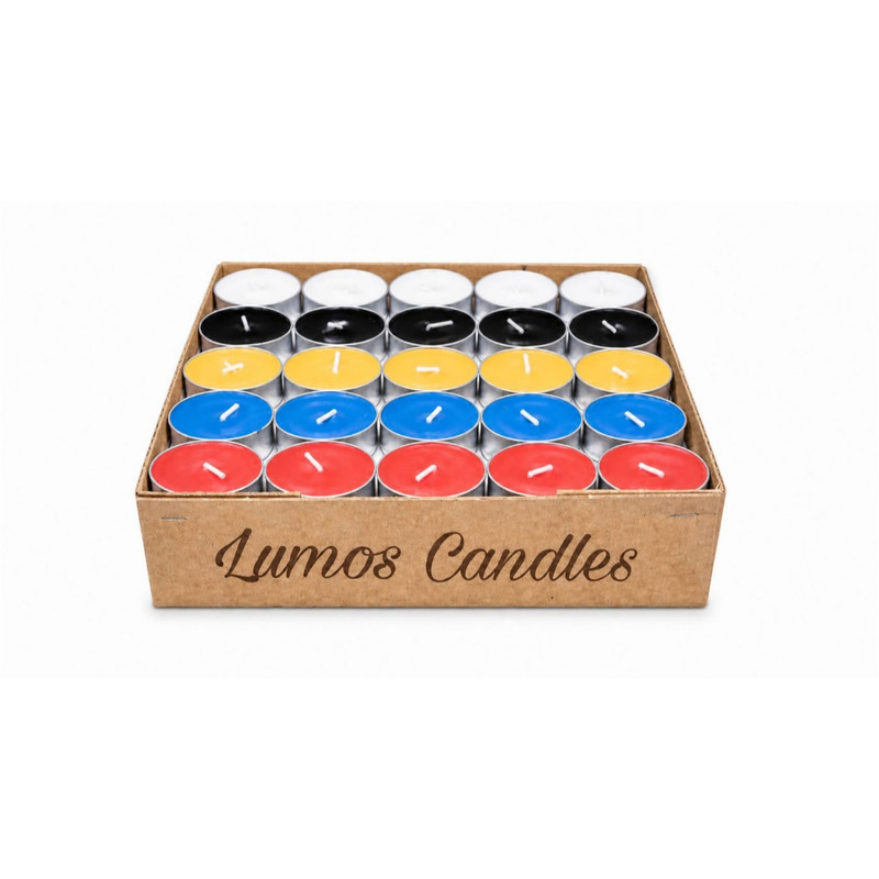 شمع وارمر بدون‌بو مدل لوموس مدل tea light بسته 100 عددی زمان اتمام 4 ساعت