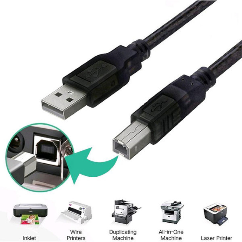 کابل USB پرینتر وکس مدل AB-USB طول 5 متر