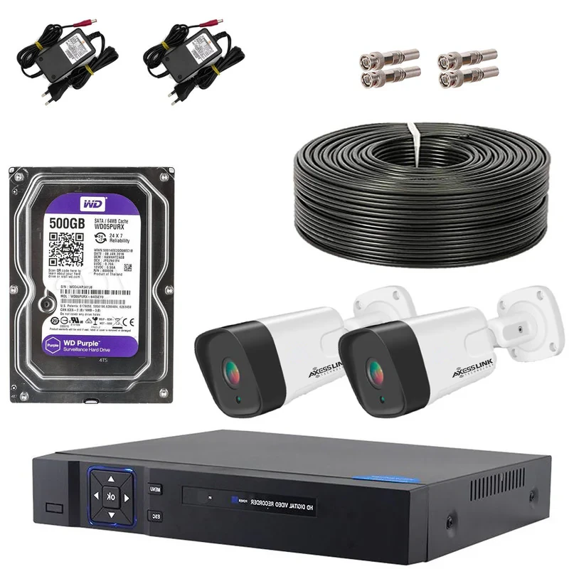 سیستم امنیتی نظارتی کامل مدل FULL HD KIT 002 SB - AXESSLINK