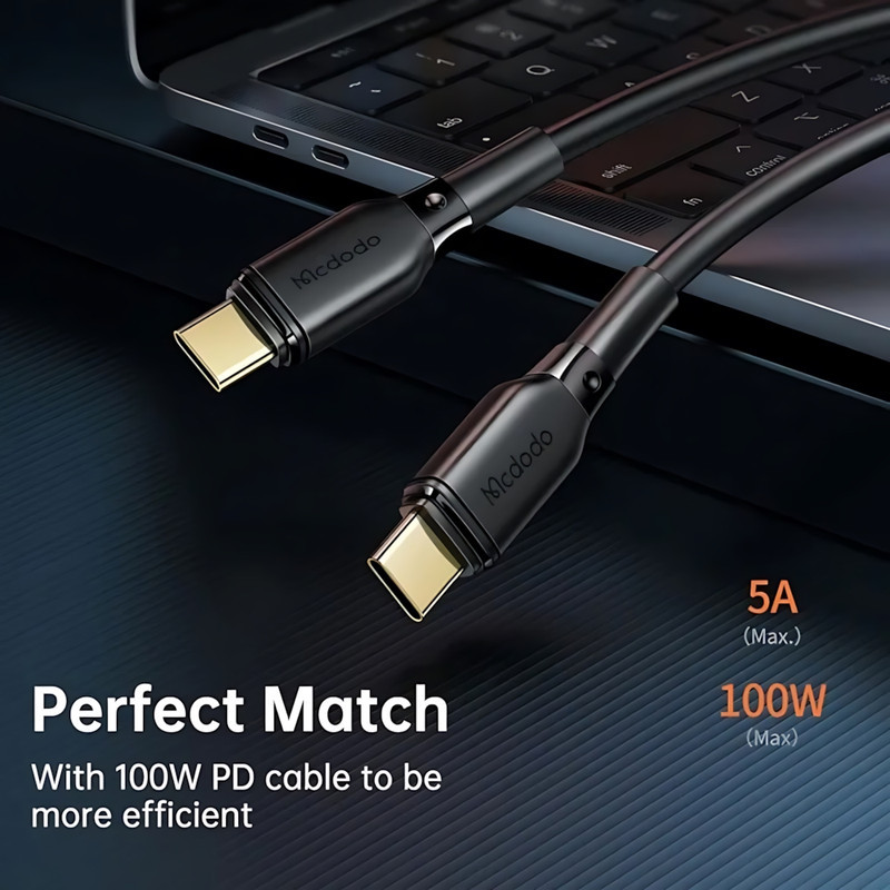 شارژر دیواری 100 وات مک دودو مدل CH-8105 Pro به همراه کابل تبدیل USB-C