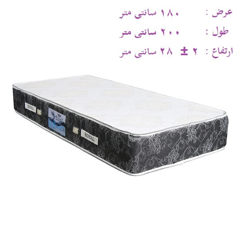 تشک رویال مدل آیسان سوپر طبی‌فنری کد M07P دو نفره سایز 200 × 180 سانتی‌ متر