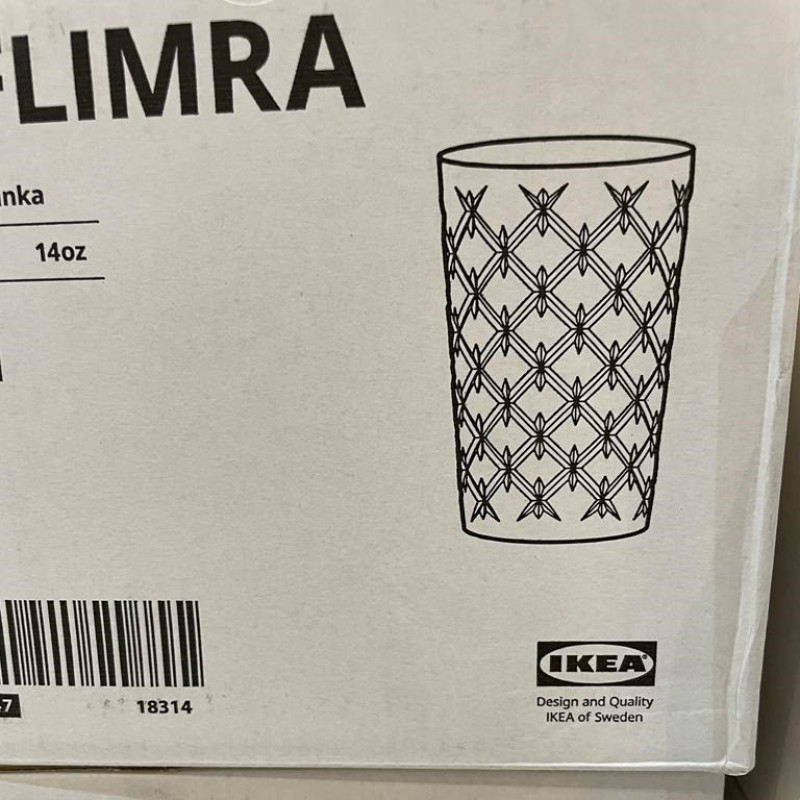 لیوان ایکیا مدل FLIMRA بسته 4 عددی