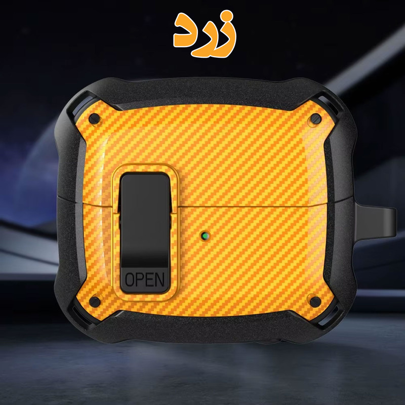 کاور کینگدام مدل Eggshell Carbon OPN Lock مناسب برای کیس هدفون بی سیم سامسونگ Galaxy Buds 3  3 Pro