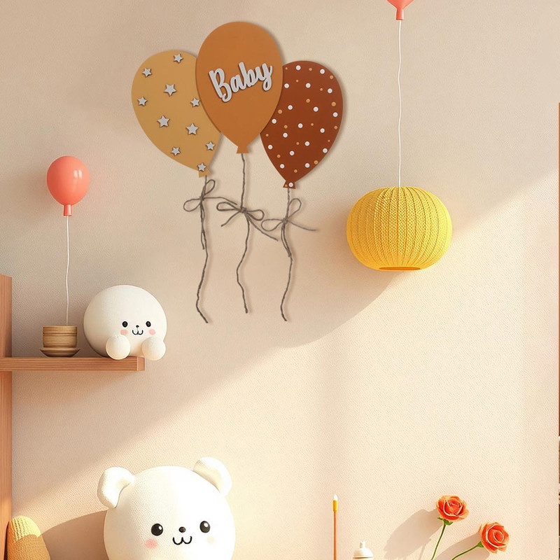 دیوارکوب اتاق کودک طرح بادکنکها مدل MKids31-Baby-C