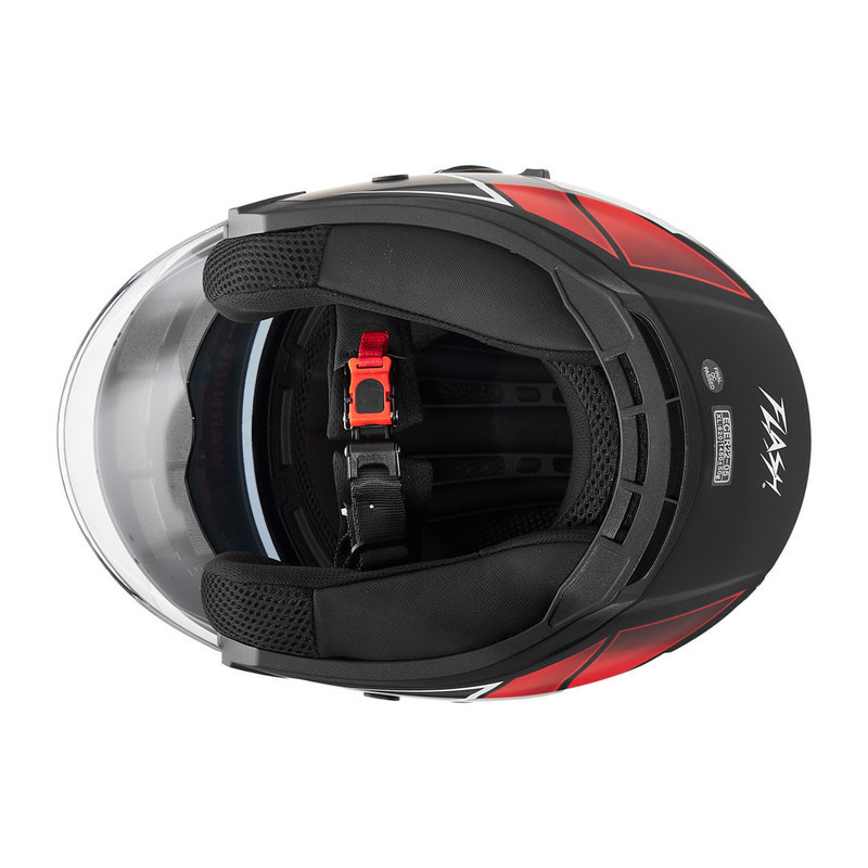 کلاه کاسکت بدون فک فلش مدل 868 matt black-red-white