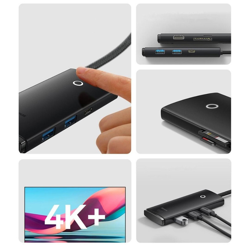 هاب 6 پورت USB-C باسئوس مدل BS-OH019