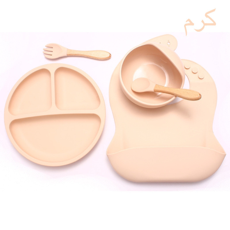 ست ظرف غذا خوری 5 تکه کودک مدل SILICONE