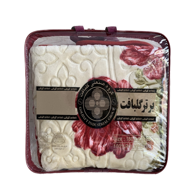 پتو گلبافت مدل برجسته کد 13016 سایز 160x220 سانتی متر