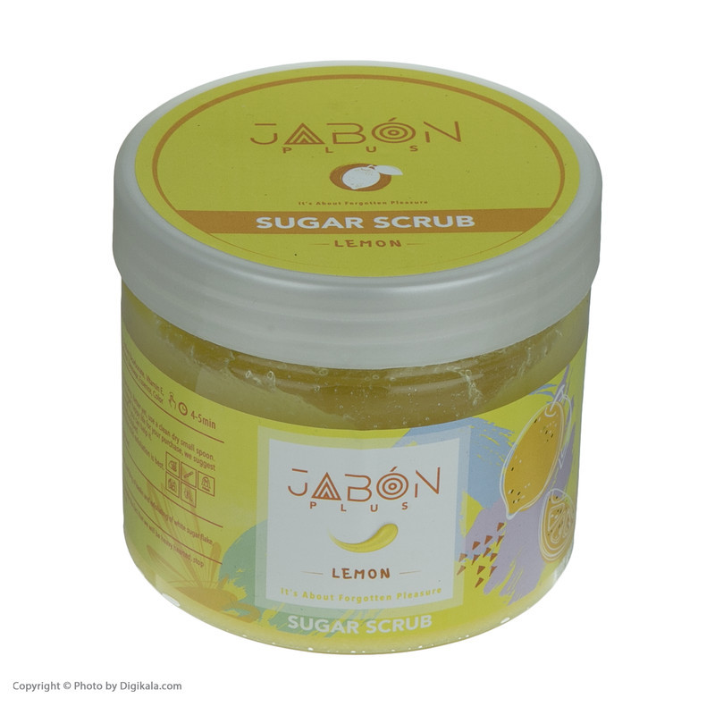 اسکراب شکری لایه بردار پوست ژبن پلاس مدل Lemon وزن 450 گرم