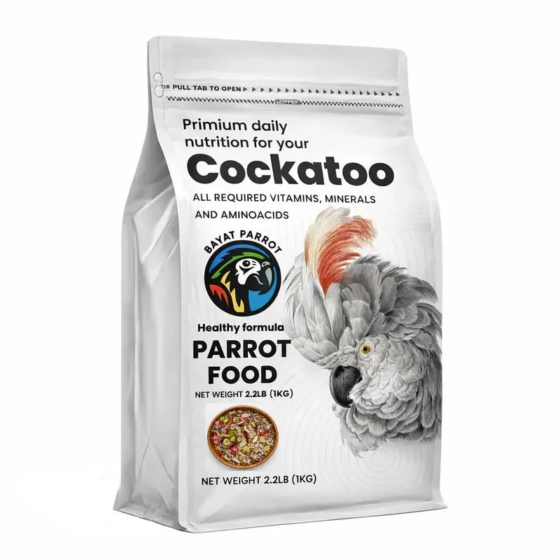 غذای طوطی کاکادو تاج زرد مدل PARROT FOOD وزن 1 کیلوگرم