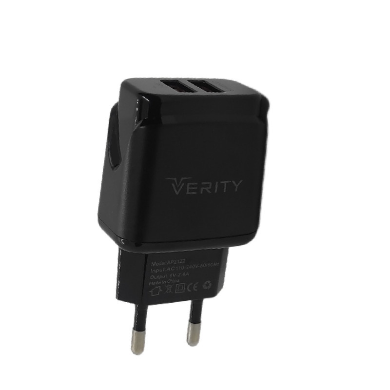 شارژر دیواری وریتی مدل EG-2122 به همراه کابل تبدیل microUSB
