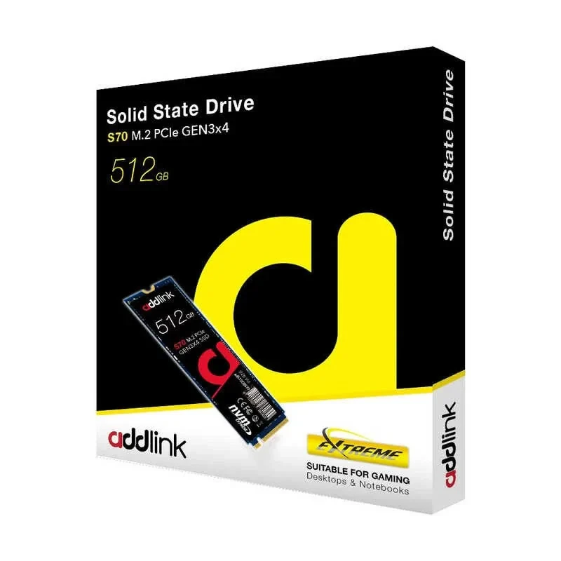 اس اس دی اینترنال PCIe Gen4 x4 ادلینک مدل SSD addlink S85 PCIe Gen4 NVMe  ظرفیت 512 گیگابایت
