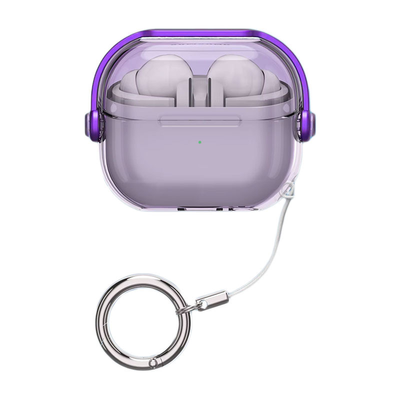 کاور مسیر مدل Translucent SHproof Protective مناسب برای کیس هدفون بی سیم سامسونگ Galaxy Buds 3  3 Pro به همراه گیره