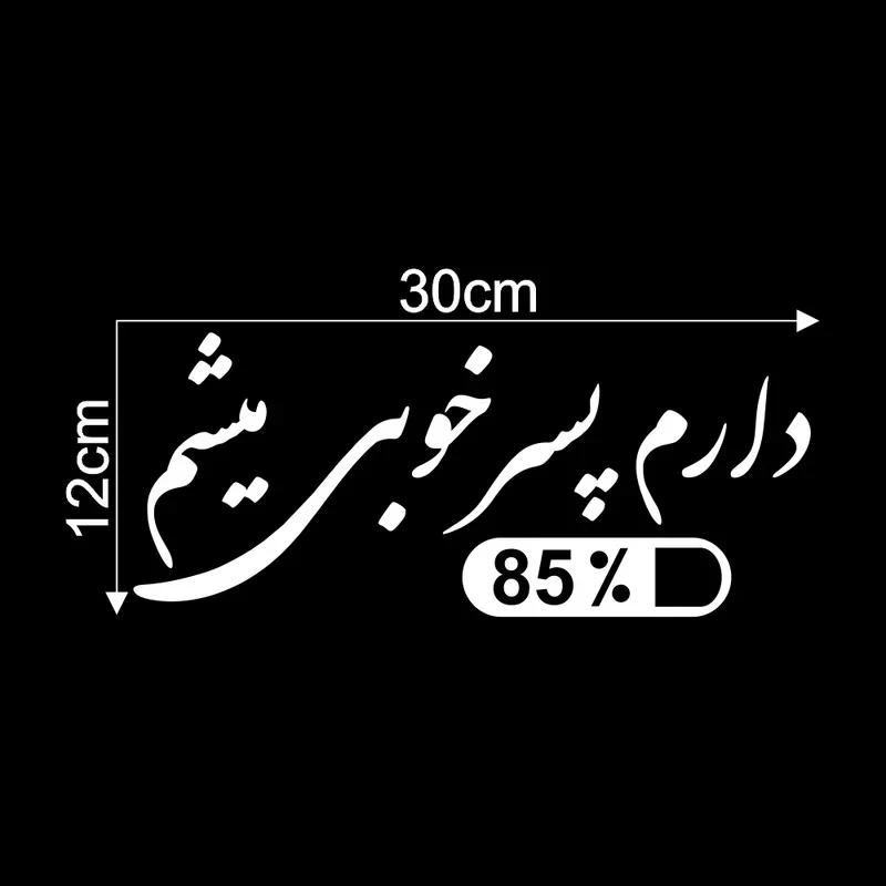 برچسب بدنه خودرو ماتریسیو طرح دارم پسر خوبی میشم کد M56