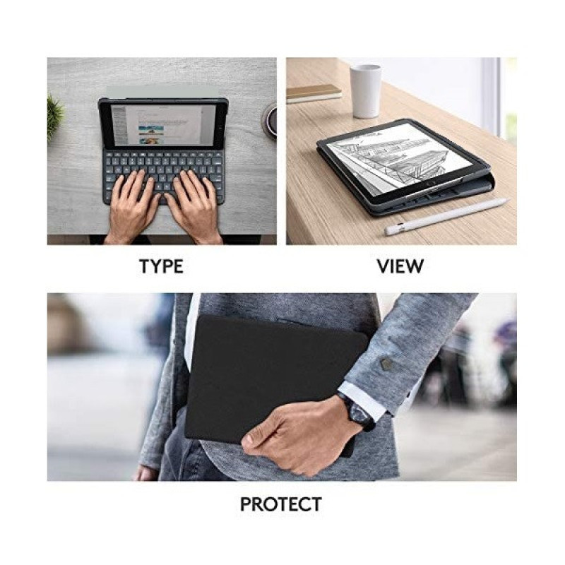 کیبورد تبلت لاجیتک مدل Slim Folio مناسب برای تبلت اپل iPad 5  6