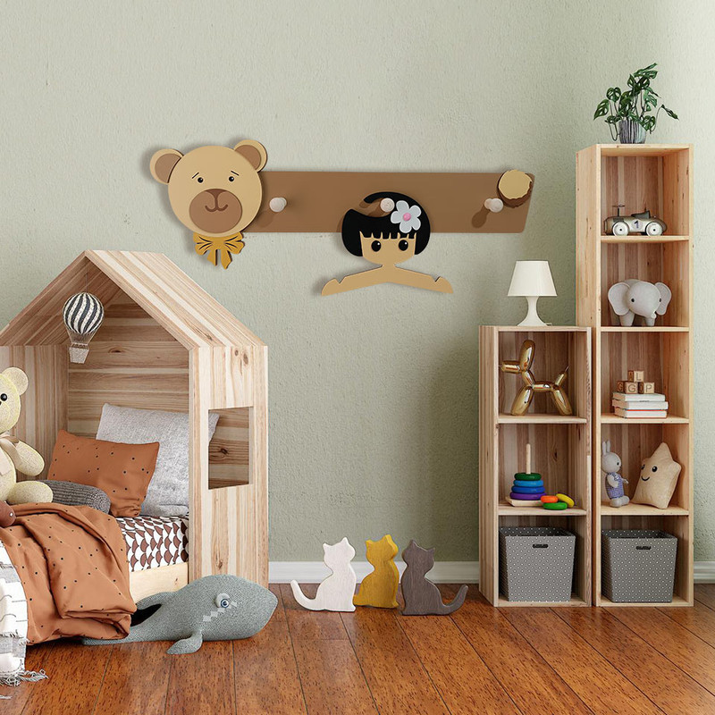 آویز لباس کودک طرح تدی مدل MKids58 Teddy