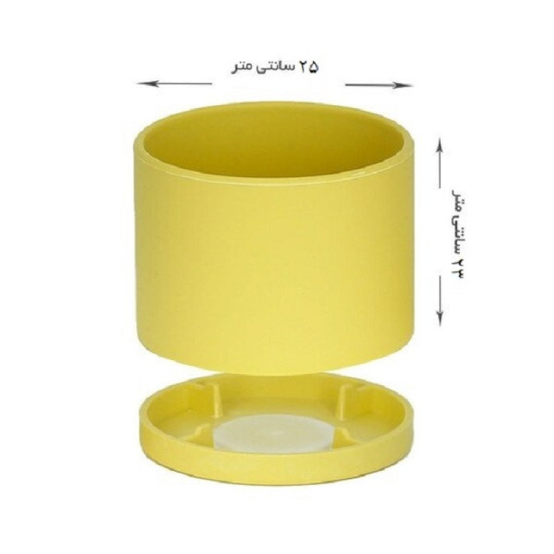 گلدان دکوری استوانه‌ای طرح مهرنی مدل مهرنی 25-103، ابعاد 25×25×25 سانتی‌متر، وزن 2150 گرم