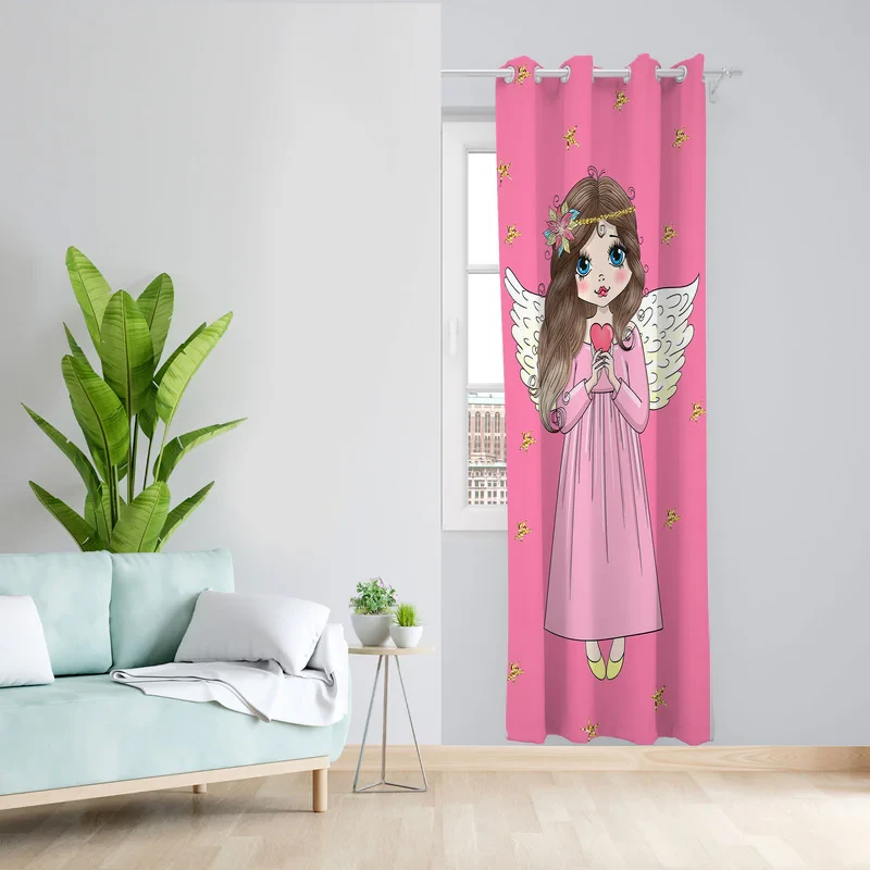 پرده مدل دخترانه مخمل پانچی کد 4789aسایز 140x200 سانتی متر