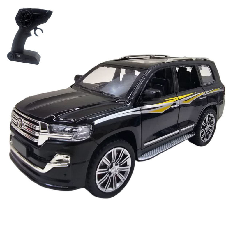 ماشین بازی کنترلی ناب سل مدل تویوتا لندکروز فلزی شارژی چراغدار Toyota Land Cruiser Rechargeable Remote Control Game Machine